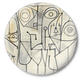 Значок с принтом Пикассо в Кировске,  металл | круглая форма, металлическая застежка в виде булавки | Тематика изображения на принте: пикассо