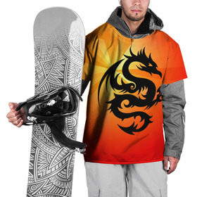 Накидка на куртку 3D с принтом Дракон в Кировске, 100% полиэстер |  | Тематика изображения на принте: дракон | китай | крылья | огонь | ящерица