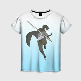 Женская футболка 3D с принтом Sasuke Uchiha в Кировске, 100% полиэфир ( синтетическое хлопкоподобное полотно) | прямой крой, круглый вырез горловины, длина до линии бедер | 
