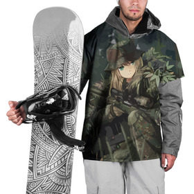 Накидка на куртку 3D с принтом Девушка с оружием в Кировске, 100% полиэстер |  | anime | eyes | forest camouflage | girl | green | guns | japanese | rifle | sniper | аниме | винтовка | глаза | девушка | зеленые | камуфляж | лес | оружие | снайпер | японская