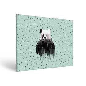 Холст прямоугольный с принтом Панда-художник в Кировске, 100% ПВХ |  | animal | art | artist | bear | beast | design | panda | style | арт | дизайн | животное | зверь | кисть | краски | медведь | панда | стиль | художник