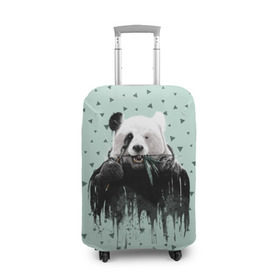 Чехол для чемодана 3D с принтом Панда-художник в Кировске, 86% полиэфир, 14% спандекс | двустороннее нанесение принта, прорези для ручек и колес | animal | art | artist | bear | beast | design | panda | style | арт | дизайн | животное | зверь | кисть | краски | медведь | панда | стиль | художник