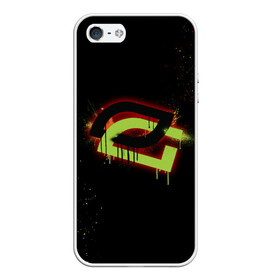 Чехол для iPhone 5/5S матовый с принтом csgo - OpTic gaming (Black collection) в Кировске, Силикон | Область печати: задняя сторона чехла, без боковых панелей | Тематика изображения на принте: csgo | optic | ксго | оптик