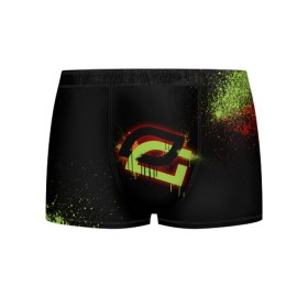 Мужские трусы 3D с принтом cs:go - OpTic gaming (Black collection) в Кировске, 50% хлопок, 50% полиэстер | классическая посадка, на поясе мягкая тканевая резинка | Тематика изображения на принте: csgo | optic | ксго | оптик