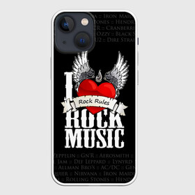 Чехол для iPhone 13 mini с принтом Rock Rules в Кировске,  |  | Тематика изображения на принте: rock | гитара | музыка | рок