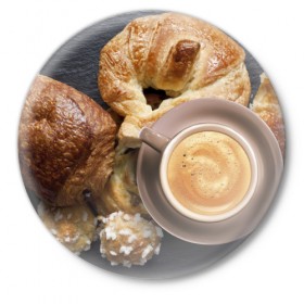 Значок с принтом Приятный завтрак в Кировске,  металл | круглая форма, металлическая застежка в виде булавки | Тематика изображения на принте: 