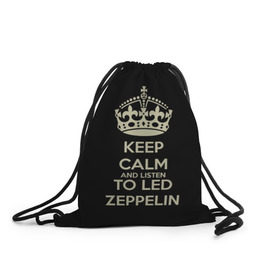 Рюкзак-мешок 3D с принтом Led Zeppelin в Кировске, 100% полиэстер | плотность ткани — 200 г/м2, размер — 35 х 45 см; лямки — толстые шнурки, застежка на шнуровке, без карманов и подкладки | led zeppelin