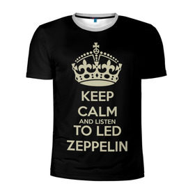 Мужская футболка 3D спортивная с принтом Led Zeppelin в Кировске, 100% полиэстер с улучшенными характеристиками | приталенный силуэт, круглая горловина, широкие плечи, сужается к линии бедра | led zeppelin
