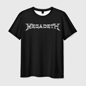 Мужская футболка 3D с принтом Deth в Кировске, 100% полиэфир | прямой крой, круглый вырез горловины, длина до линии бедер | megadeth | мегадес