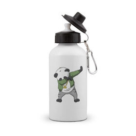 Бутылка спортивная с принтом Panda dab в Кировске, металл | емкость — 500 мл, в комплекте две пластиковые крышки и карабин для крепления | dab | dab n dance | panda dab | панда