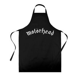 Фартук 3D с принтом Motorhead в Кировске, 100% полиэстер | общий размер — 65 х 85 см, ширина нагрудника — 26 см, горловина — 53 см, длина завязок — 54 см, общий обхват в поясе — 173 см. Принт на завязках и на горловине наносится с двух сторон, на основной части фартука — только с внешней стороны | motorhead | моторхэд