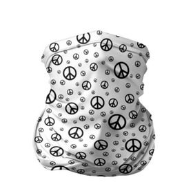 Бандана-труба 3D с принтом Peace Symbol в Кировске, 100% полиэстер, ткань с особыми свойствами — Activecool | плотность 150‒180 г/м2; хорошо тянется, но сохраняет форму | Тематика изображения на принте: love | peace | symbol | знак | любовь | мир | пацифик | пацифика | сигнал | символ | хиппи