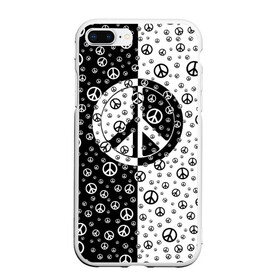 Чехол для iPhone 7Plus/8 Plus матовый с принтом Peace Symbol в Кировске, Силикон | Область печати: задняя сторона чехла, без боковых панелей | Тематика изображения на принте: love | peace | symbol | знак | любовь | мир | пацифик | пацифика | сигнал | символ | хиппи