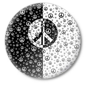Значок с принтом Peace Symbol в Кировске,  металл | круглая форма, металлическая застежка в виде булавки | Тематика изображения на принте: love | peace | symbol | знак | любовь | мир | пацифик | пацифика | сигнал | символ | хиппи