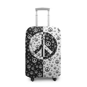 Чехол для чемодана 3D с принтом Peace Symbol в Кировске, 86% полиэфир, 14% спандекс | двустороннее нанесение принта, прорези для ручек и колес | love | peace | symbol | знак | любовь | мир | пацифик | пацифика | сигнал | символ | хиппи