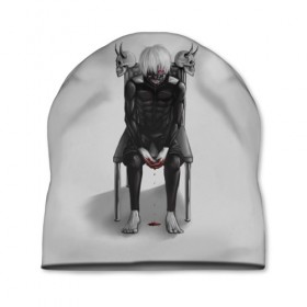 Шапка 3D с принтом Tokyo Ghoul в Кировске, 100% полиэстер | универсальный размер, печать по всей поверхности изделия | anime | ghoul | tokyo | tokyo ghoul | гуль