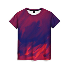 Женская футболка 3D с принтом Paint Background в Кировске, 100% полиэфир ( синтетическое хлопкоподобное полотно) | прямой крой, круглый вырез горловины, длина до линии бедер | абстракция | потертость | размытые | текстуры | цветные