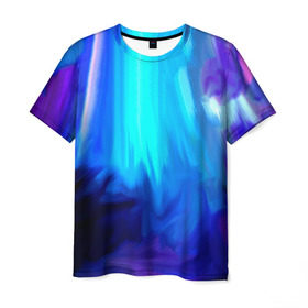 Мужская футболка 3D с принтом Абстрактные краски в Кировске, 100% полиэфир | прямой крой, круглый вырез горловины, длина до линии бедер | Тематика изображения на принте: 