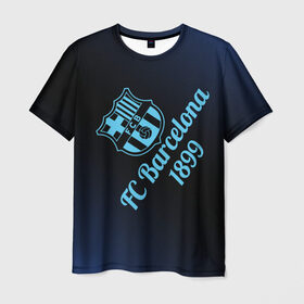 Мужская футболка 3D с принтом FC Barcelonа в Кировске, 100% полиэфир | прямой крой, круглый вырез горловины, длина до линии бедер | barcelona | barsa | барса | барселона | футбол