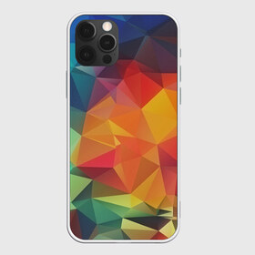 Чехол для iPhone 12 Pro Max с принтом Цветные полигоны в Кировске, Силикон |  | абстракция | бумага | геометрия | грани | изгиб | линии | оптические | полигоны | полосы | постель | розовый | сочетания | текстура | треугольники