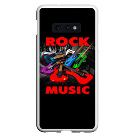 Чехол для Samsung S10E с принтом Rock music в Кировске, Силикон | Область печати: задняя сторона чехла, без боковых панелей | гитара | музыка | рок | рокер | электрогитара