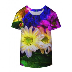 Накидка на куртку 3D с принтом Райские цветы в Кировске, 100% полиэстер |  | color | колорит | лепестки | цвет | цветок | цветочки | цветы