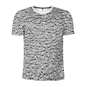 Мужская футболка 3D спортивная с принтом Мегатролль в Кировске, 100% полиэстер с улучшенными характеристиками | приталенный силуэт, круглая горловина, широкие плечи, сужается к линии бедра | face | troll | trollface | интернет | лицо | мем | тролль