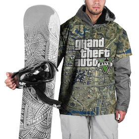 Накидка на куртку 3D с принтом GTA 5 в Кировске, 100% полиэстер |  | Тематика изображения на принте: auto | grand | gta | theft | гта | карта