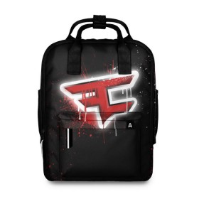 Женский рюкзак 3D с принтом cs:go - Faze clan (Black collection) в Кировске, 100% полиэстер | лямки с регулируемой длиной, сверху ручки, чтобы рюкзак нести как сумку. Основное отделение закрывается на молнию, как и внешний карман. Внутри два дополнительных кармана, один из которых закрывается на молнию. По бокам два дополнительных кармашка, куда поместится маленькая бутылочка
 | black | clan | csgo | faze | ксго | фейз