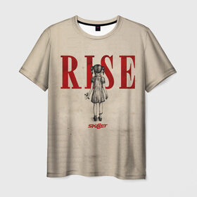 Мужская футболка 3D с принтом Rise в Кировске, 100% полиэфир | прямой крой, круглый вырез горловины, длина до линии бедер | skillet
