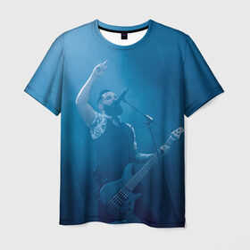 Мужская футболка 3D с принтом Blue в Кировске, 100% полиэфир | прямой крой, круглый вырез горловины, длина до линии бедер | skillet
