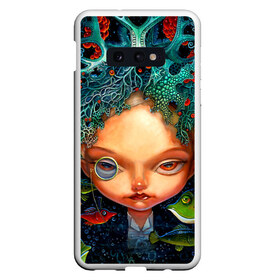 Чехол для Samsung S10E с принтом Fantasy art в Кировске, Силикон | Область печати: задняя сторона чехла, без боковых панелей | art | bright | bubbles | color | colors | face | fish | girl | painting | pattern | patterns | water | вода | девушка | искусство | картина | краски | лицо | орнамент | пузыри | рыбы | творчество | узоры | цвет | яркие