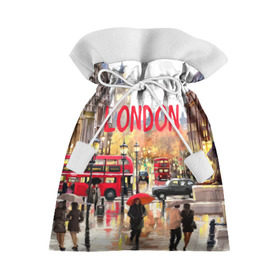Подарочный 3D мешок с принтом Улицы Лондона в Кировске, 100% полиэстер | Размер: 29*39 см | Тематика изображения на принте: england | london | united kingdom | англия | великобритания | город | лондон