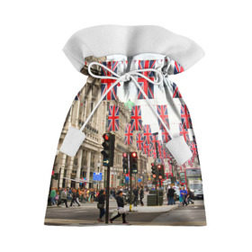 Подарочный 3D мешок с принтом Улицы Лондона в Кировске, 100% полиэстер | Размер: 29*39 см | Тематика изображения на принте: city | england | flags | london | moving | pedestrians | people | street | traffic lights | united kingdom | англия | великобритания | город | лондон | люди | переход | пешеходы | светофоры | улица | флаги
