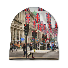 Шапка 3D с принтом Улицы Лондона в Кировске, 100% полиэстер | универсальный размер, печать по всей поверхности изделия | city | england | flags | london | moving | pedestrians | people | street | traffic lights | united kingdom | англия | великобритания | город | лондон | люди | переход | пешеходы | светофоры | улица | флаги