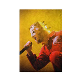 Обложка для паспорта матовая кожа с принтом Sing в Кировске, натуральная матовая кожа | размер 19,3 х 13,7 см; прозрачные пластиковые крепления | Тематика изображения на принте: slipknot | слипкнот