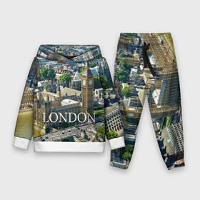 Детский костюм 3D (с толстовкой) с принтом Улицы Лондона в Кировске,  |  | Тематика изображения на принте: city | england | london | united kingdom | англия | великобритания | город | лондон