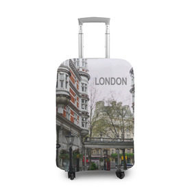 Чехол для чемодана 3D с принтом Улицы Лондона в Кировске, 86% полиэфир, 14% спандекс | двустороннее нанесение принта, прорези для ручек и колес | boulevard | city | england | london | street | united kingdom | англия | бульвар | великобритания | город | лондон | улица