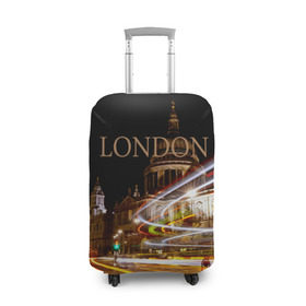 Чехол для чемодана 3D с принтом Улицы Лондона в Кировске, 86% полиэфир, 14% спандекс | двустороннее нанесение принта, прорези для ручек и колес | city | england | lights | london | night | street | united kingdom | англия | великобритания | город | лондон | ночь | огни | улица