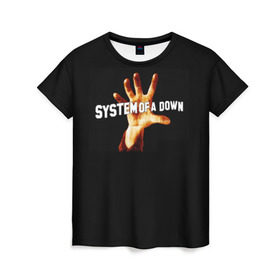 Женская футболка 3D с принтом System of a down в Кировске, 100% полиэфир ( синтетическое хлопкоподобное полотно) | прямой крой, круглый вырез горловины, длина до линии бедер | soad | system of a down