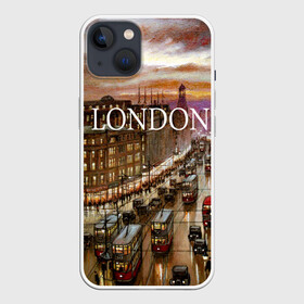 Чехол для iPhone 13 с принтом Улицы Лондона в Кировске,  |  | city | england | london | united kingdom | англия | великобритания | город | лондон | ночь | огни | улица