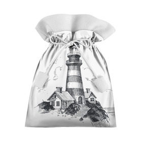 Подарочный 3D мешок с принтом Маяк в Кировске, 100% полиэстер | Размер: 29*39 см | Тематика изображения на принте: вмф | карандаш | маяк | море | моряк | речник | флот