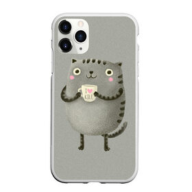 Чехол для iPhone 11 Pro Max матовый с принтом Cat Love Kill в Кировске, Силикон |  | animal | beast | cat | feline | kill | kitty | love | meow | взгляд | животное | зверь | кот | котенок | котик | кофе | кошка | любовь | мяу | чай