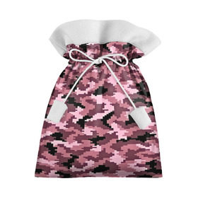 Подарочный 3D мешок с принтом Розовый камуфляж в Кировске, 100% полиэстер | Размер: 29*39 см | пиксельный