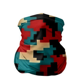 Бандана-труба 3D с принтом Camouflage в Кировске, 100% полиэстер, ткань с особыми свойствами — Activecool | плотность 150‒180 г/м2; хорошо тянется, но сохраняет форму | камуфляж | пиксельный | разноцветный