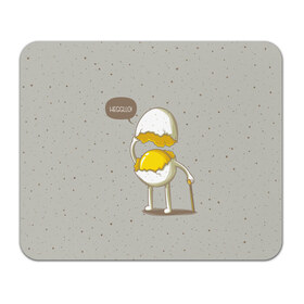 Коврик прямоугольный с принтом Яйцо приветствует в Кировске, натуральный каучук | размер 230 х 185 мм; запечатка лицевой стороны | cook | eat | egg | food | funny | hello | smile | еда | кухня | повар | привет | прикол | смайл | улыбка | яйцо