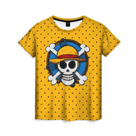 Женская футболка 3D с принтом One Pirate в Кировске, 100% полиэфир ( синтетическое хлопкоподобное полотно) | прямой крой, круглый вырез горловины, длина до линии бедер | bone | jack | luffy | ocean | one piece | pirate | sea | skull | treasure | большой куш | брук | джек | клад | луффи | море | нами | океан | пират | робин | санджи | сокровище | флаг | франки | череп