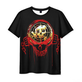 Мужская футболка 3D с принтом Megadeth #6 в Кировске, 100% полиэфир | прямой крой, круглый вырез горловины, длина до линии бедер | dave | megadeth | metal rock | mustaine | rattlehead | thrash | vic | дейв | мастейн | мегадет | метал | рок | треш
