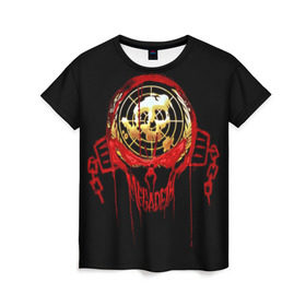 Женская футболка 3D с принтом Megadeth #6 в Кировске, 100% полиэфир ( синтетическое хлопкоподобное полотно) | прямой крой, круглый вырез горловины, длина до линии бедер | dave | megadeth | metal rock | mustaine | rattlehead | thrash | vic | дейв | мастейн | мегадет | метал | рок | треш