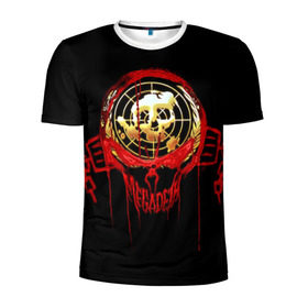 Мужская футболка 3D спортивная с принтом Megadeth #6 в Кировске, 100% полиэстер с улучшенными характеристиками | приталенный силуэт, круглая горловина, широкие плечи, сужается к линии бедра | dave | megadeth | metal rock | mustaine | rattlehead | thrash | vic | дейв | мастейн | мегадет | метал | рок | треш